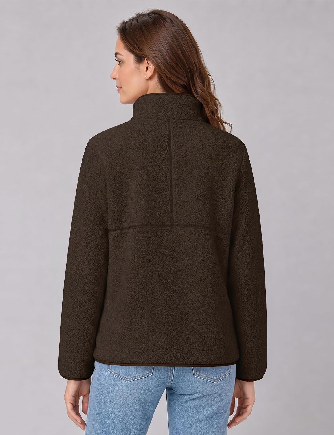 Rapbin Fleece Jacket Women Quarter Zip Pullover Sweatshirt 2026 Fall Winter