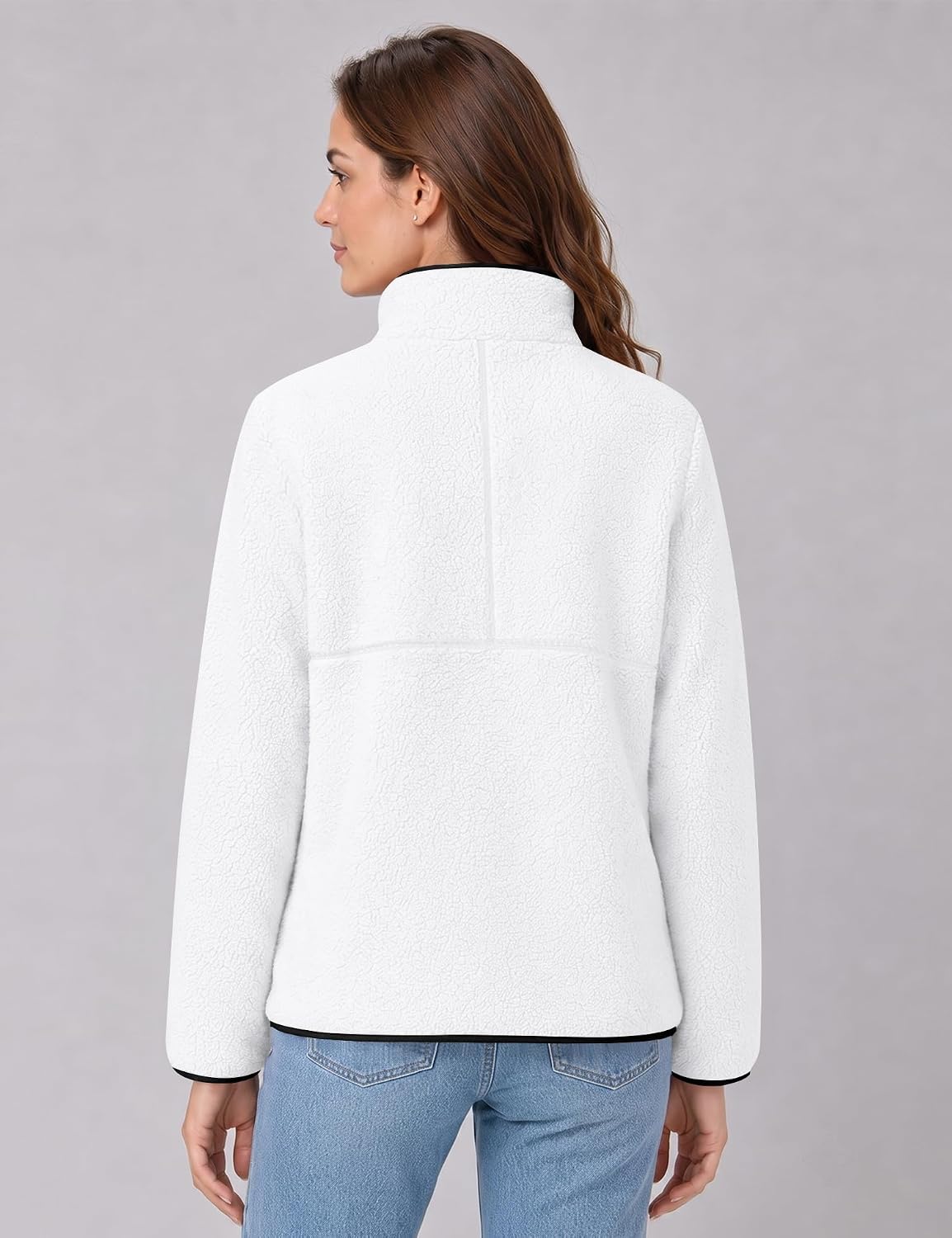 Rapbin Fleece Jacket Women Quarter Zip Pullover Sweatshirt 2026 Fall Winter