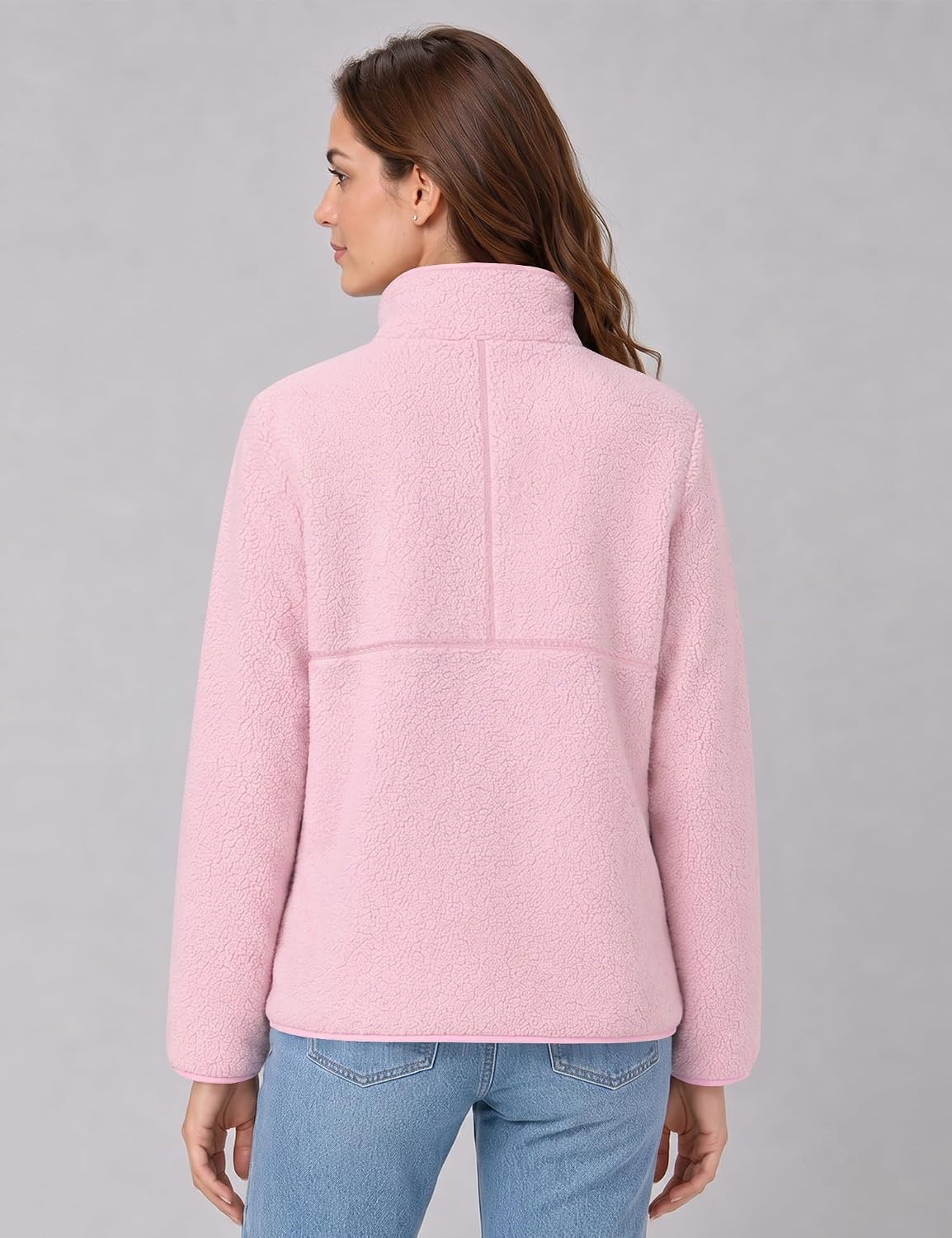 Rapbin Fleece Jacket Women Quarter Zip Pullover Sweatshirt 2026 Fall Winter