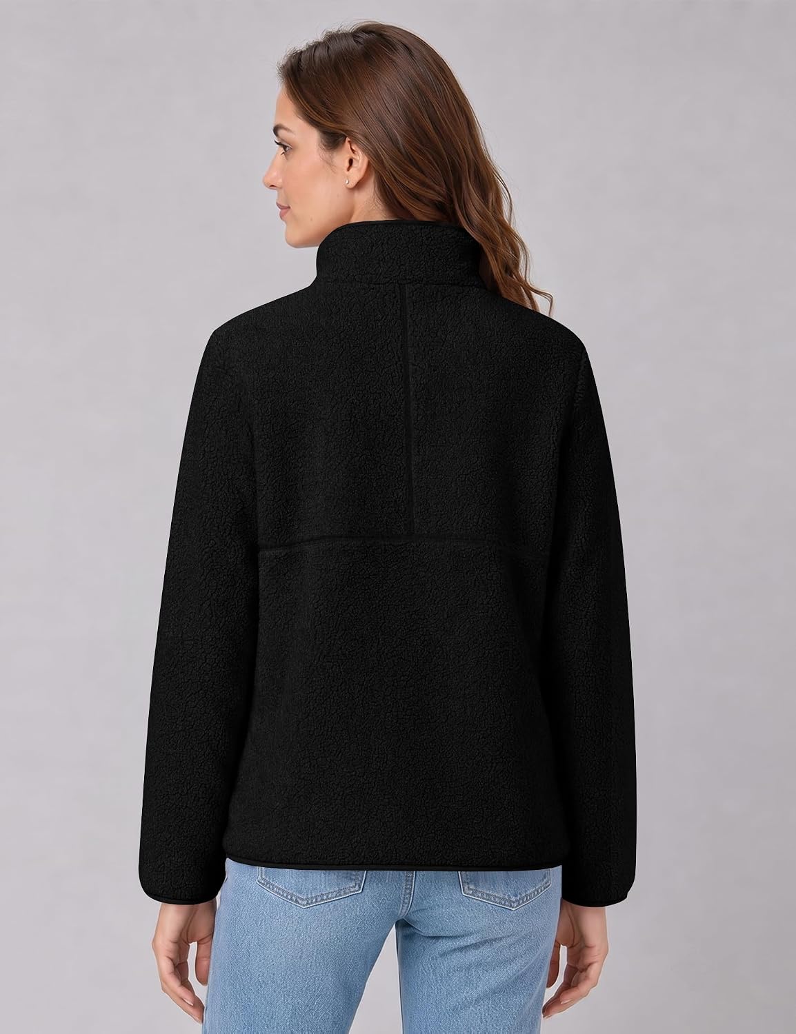 Rapbin Fleece Jacket Women Quarter Zip Pullover Sweatshirt 2026 Fall Winter