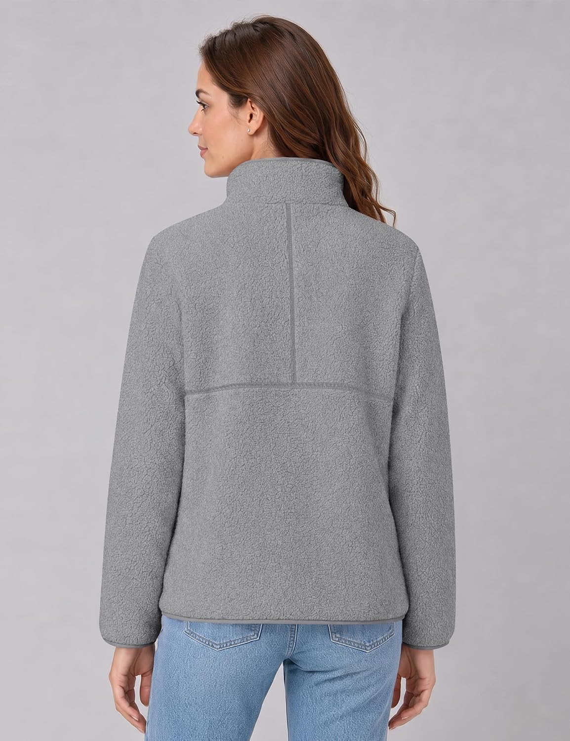 Rapbin Fleece Jacket Women Quarter Zip Pullover Sweatshirt 2026 Fall Winter
